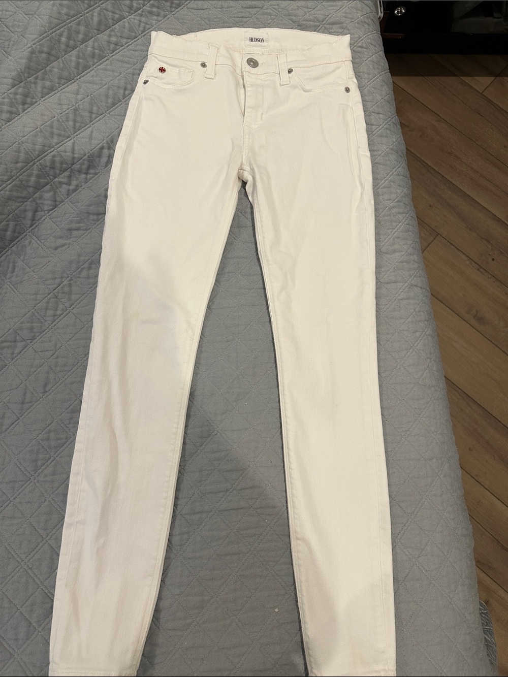 Hudson Jeans White Skinny Women's Denim Niko Midrise - Picture 4 of 5